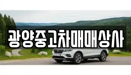 광양중고차매매상사