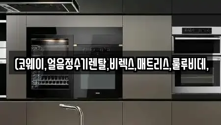 (코웨이,얼음정수기렌탈,비렉스,매트리스,룰루비데,