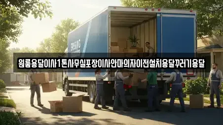 원룸용달이사1톤사무실포장이사안마의자이전설치용달꾸러기용달