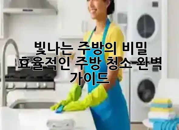 빛나는 주방의 비밀 💫 효율적인 주방 청소 완벽 가이드!