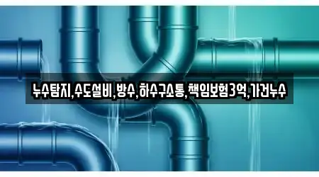 누수탐지,수도설비,방수,하수구소통,책임보험3억,가건누수