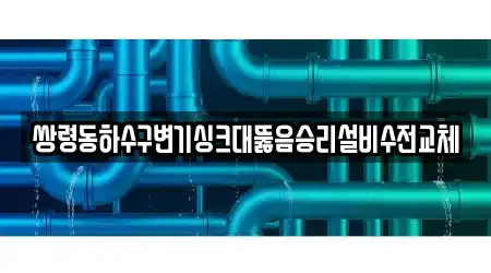 쌍령동하수구변기싱크대뚫음승리설비수전교체