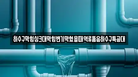 하수구막힘싱크대막힘변기막혔을때역류뚫음하수구특공대