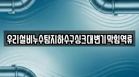 우리설비누수탐지하수구싱크대변기막힘역류