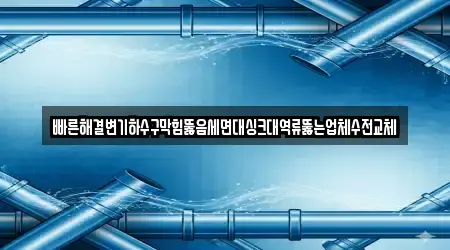 빠른해결변기하수구막힘뚫음세면대싱크대역류뚫는업체수전교체