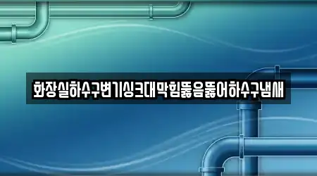 화장실하수구변기싱크대막힘뚫음뚫어하수구냄새