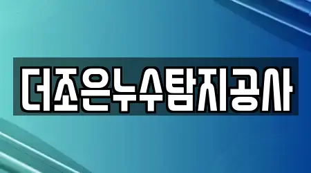 더조은누수탐지공사