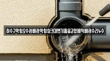 하수구막힘오수관배관막힘싱크대변기뚫음고압세척배관수리누수
