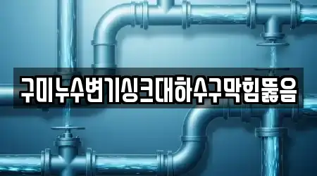 구미누수변기싱크대하수구막힘뚫음