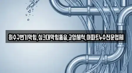 하수구변기막힘,싱크대막힘뚫음,고압세척,아파트누수전문업체