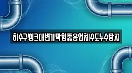 하수구씽크대변기막힘뚫음업체수도누수탐지