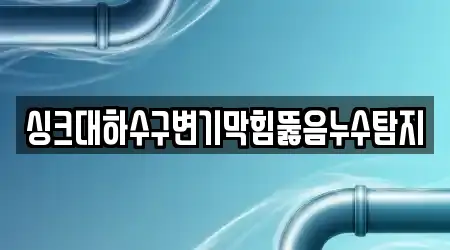 싱크대하수구변기막힘뚫음누수탐지