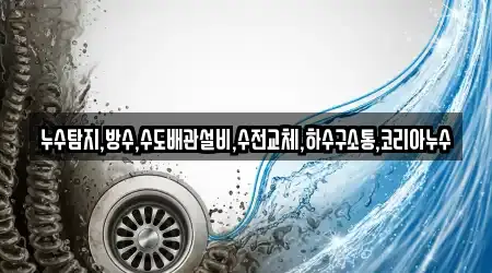 누수탐지,방수,수도배관설비,수전교체,하수구소통,코리아누수