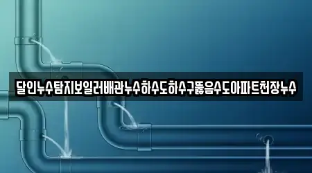 달인누수탐지보일러배관누수하수도하수구뚫음수도아파트천장누수