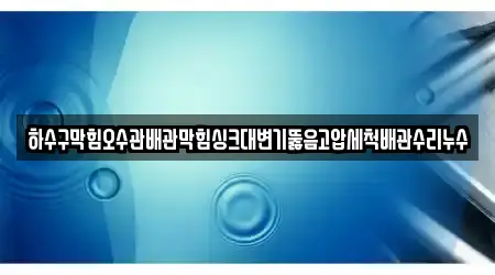 하수구막힘오수관배관막힘싱크대변기뚫음고압세척배관수리누수