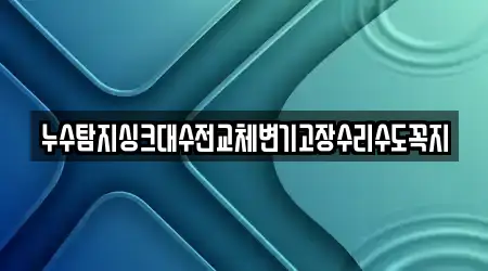 누수탐지싱크대수전교체변기고장수리수도꼭지