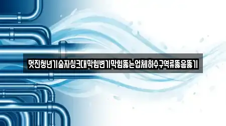 멋진청년기술자싱크대막힘변기막힘뚫는업체하수구역류뚫음뚫기