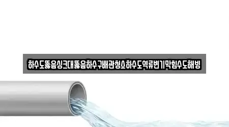 하수도뚫음싱크대뚫음하수구배관청소하수도역류변기막힘수도해빙