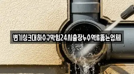 변기싱크대하수구막힘24시출장누수역류뚫는업체