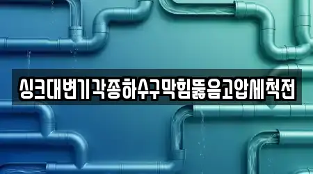 싱크대변기각종하수구막힘뚫음고압세척전