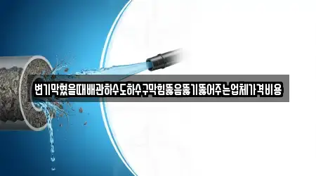 변기막혔을때배관하수도하수구막힘뚫음뚫기뚫어주는업체가격비용