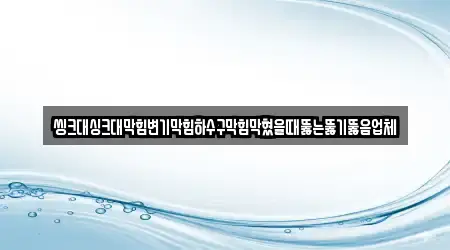 씽크대싱크대막힘변기막힘하수구막힘막혔을때뚫는뚫기뚫음업체