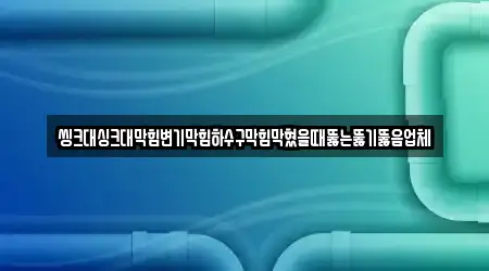 씽크대싱크대막힘변기막힘하수구막힘막혔을때뚫는뚫기뚫음업체