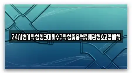 24시변기막힘싱크대하수구막힘뚫음역류배관청소고압세척