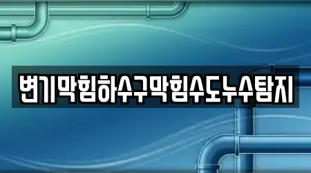 변기막힘하수구막힘수도누수탐지