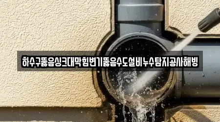하수구뚫음싱크대막힘변기뚫음수도설비누수탐지공사해빙