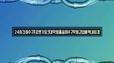 24시간하수구프로변기싱크대막힘뚫음하수구막힘고압세척내시경