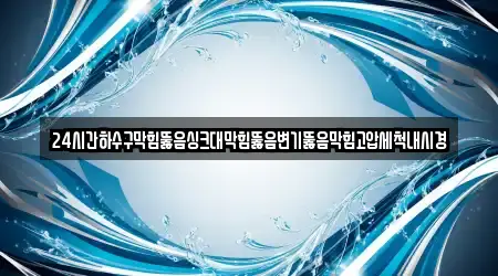 24시간하수구막힘뚫음싱크대막힘뚫음변기뚫음막힘고압세척내시경