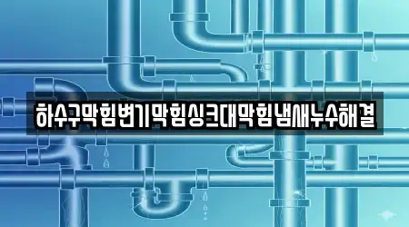 하수구막힘변기막힘싱크대막힘냄새누수해결
