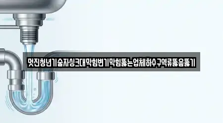 멋진청년기술자싱크대막힘변기막힘뚫는업체하수구역류뚫음뚫기