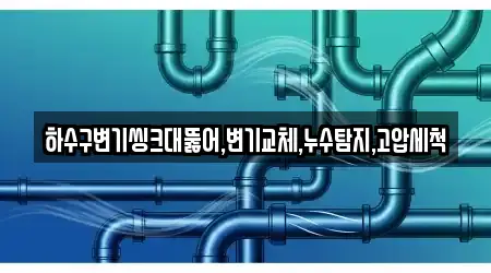 하수구변기씽크대뚫어,변기교체,누수탐지,고압세척