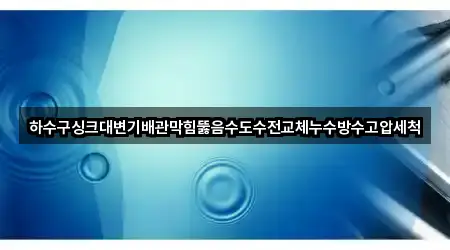 하수구싱크대변기배관막힘뚫음수도수전교체누수방수고압세척