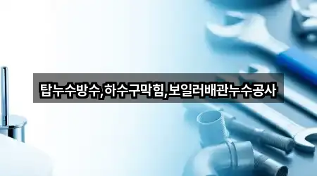 탑누수방수,하수구막힘,보일러배관누수공사
