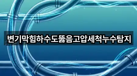 변기막힘하수도뚫음고압세척누수탐지