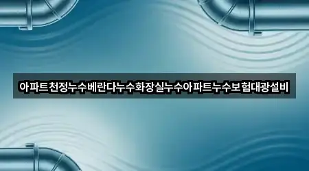 아파트천정누수베란다누수화장실누수아파트누수보험대광설비