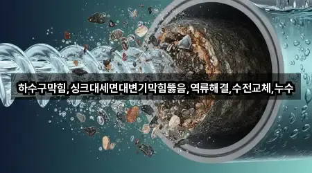 하수구막힘,싱크대세면대변기막힘뚫음,역류해결,수전교체,누수