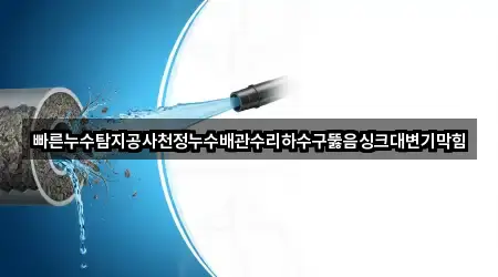 빠른누수탐지공사천정누수배관수리하수구뚫음싱크대변기막힘