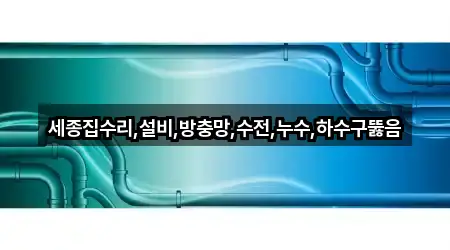 세종집수리,설비,방충망,수전,누수,하수구뚫음