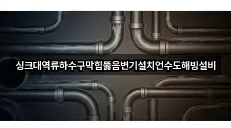 싱크대역류하수구막힘뚫음변기설치언수도해빙설비