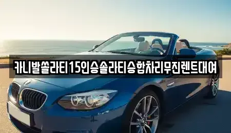 강원 춘천시 봉의동 렌트카 전문 카니발쏠라티15인승솔라티승합차리무진렌트대여