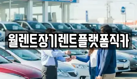 경기 군포시 장기렌트카 전문 월렌트장기렌트플랫폼직카