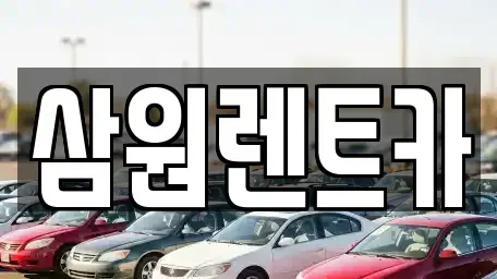 경기 남양주시 삼패동 렌트카 전문 삼원렌트카