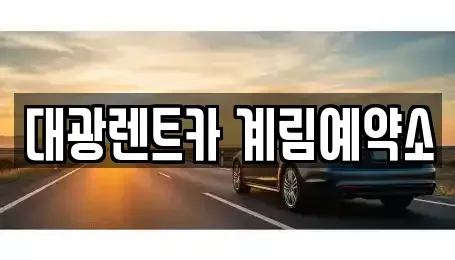 광주광역시 북구 풍향동 장기렌트카 전문 대광렌트카 계림예약소