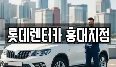 서울 서대문구 연희동 단기렌트카 전문 롯데렌터카 홍대지점