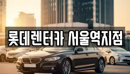 서울 용산구 서계동 렌트카 전문 롯데렌터카 서울역지점
