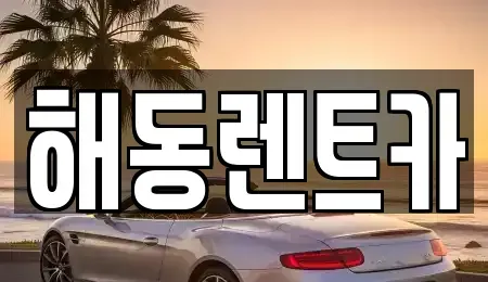 서울 용산구 서계동 렌트카 전문 해동렌트카